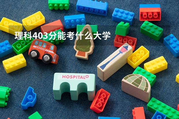 理科403分能考什么大学