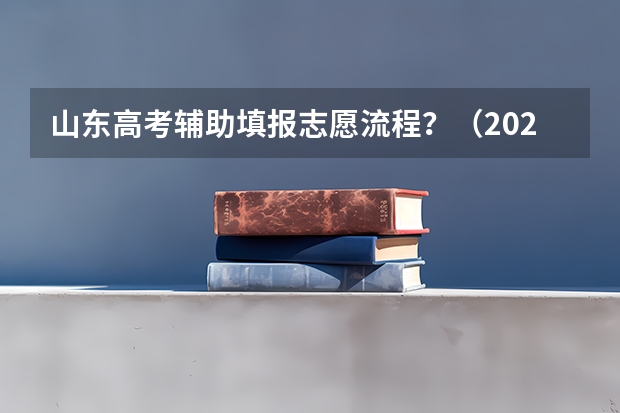 山东高考辅助填报志愿流程？（2023山东高考志愿填报流程）