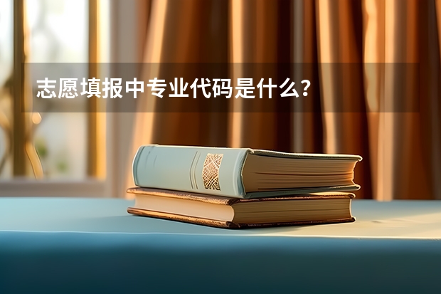 志愿填报中专业代码是什么？