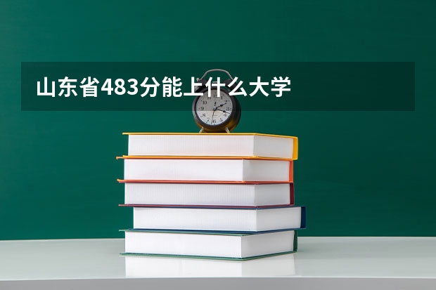 山东省483分能上什么大学