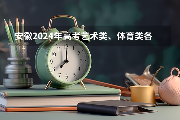 安徽2024年高考艺术类、体育类各批次志愿填报即将开始